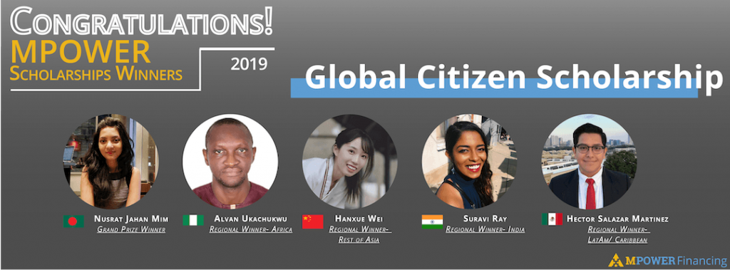 Global Citizen Scholarship Winners
